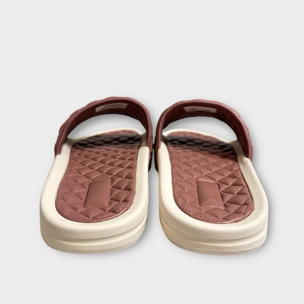 APL Slides Women's 11 Men's 9 Leather Lusso Mauve Beachwood/Pristine Sandals New